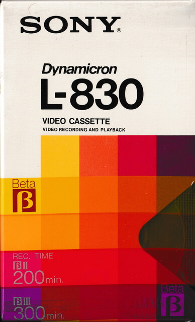 betamax case front l830 north_america ntsc scan sealed sony tape // 2270x3741 // 5.1MB