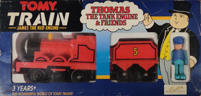 1994 box doll europe front james thomas_the_tank_engine tomy tomytrain toy train // 3112x1487 // 1.4MB