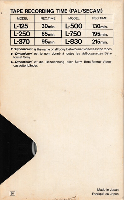 betamax case l250 pal rear scan secam sony tape // 2269x3667 // 2.8MB