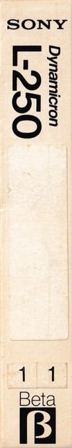 betamax case l250 pal scan secam sony spine tape // 594x3669 // 964KB