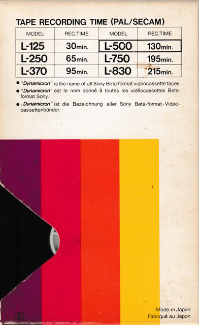 betamax case l500 pal rear scan secam sony tape // 2261x3693 // 4.1MB