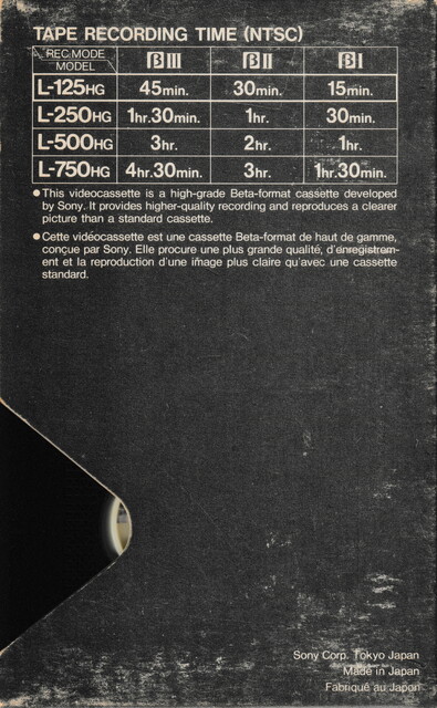 betamax case l125 north_america ntsc rear scan sony tape // 2248x3646 // 8.1MB