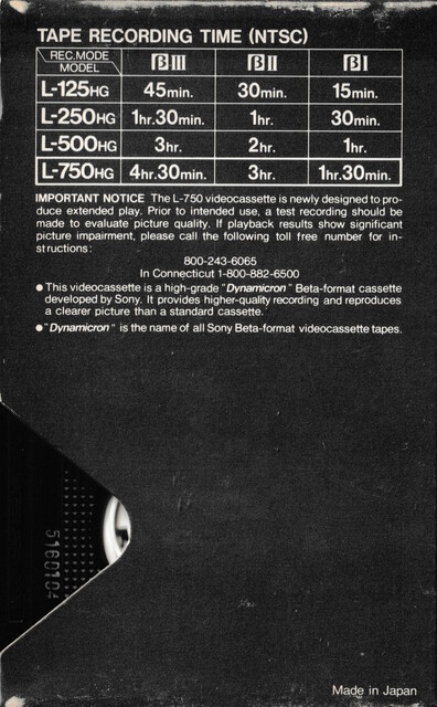 betamax case l750 north_america ntsc rear scan sony tape // 2242x3627 // 3.9MB