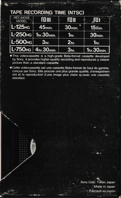 betamax case l750 north_america ntsc rear scan sony tape // 2281x3737 // 6.4MB