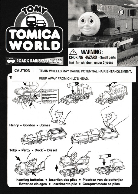 1999 2001 instructions north_america production_sticker scan thomas_the_tank_engine tomica_world tomy // 2467x3461 // 4.4MB