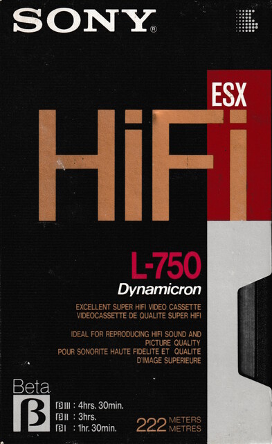 betamax esx hifi l750 north_america scan sony tape // 2262x3679 // 3.3MB