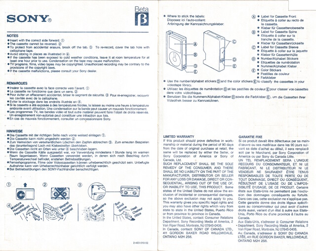 1991 betamax europe north_america ntsc pal scan sony sticker // 4382x3476 // 5.1MB