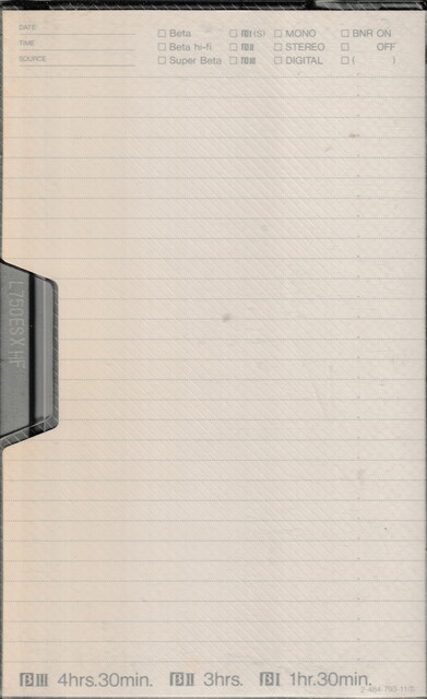 betamax esx hifi l750 north_america scan sony tape // 2255x3688 // 3.3MB