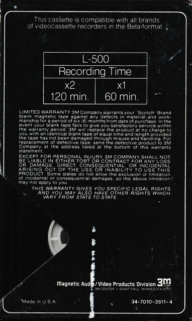 betamax l500 north_america ntsc scan scotch tape // 2231x3742 // 7.3MB