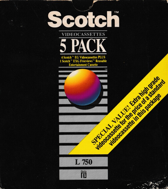 1986 betamax box north_america ntsc packaging scan scotch tape // 3370x3799 // 6.3MB