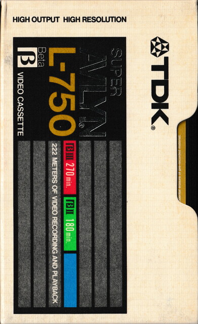 betamax case front l750 north_america ntsc scan tape tdk // 2273x3723 // 6.9MB