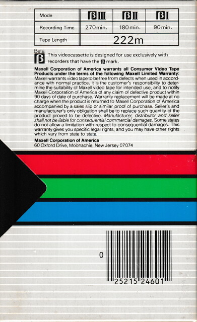 1983 betamax case l750 maxell north_america ntsc rear scan tape // 2258x3697 // 5.3MB
