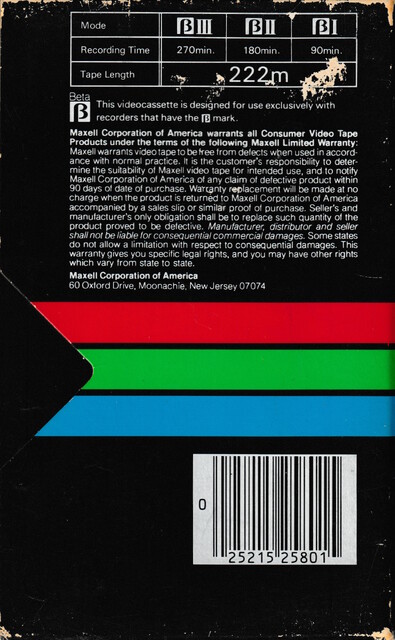 1983 betamax case hgx l750 maxell north_america ntsc rear scan tape // 2271x3679 // 3.1MB