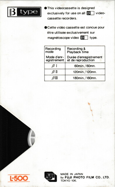 betamax case fuji l500 north_america ntsc rear scan tape // 2244x3655 // 3.3MB