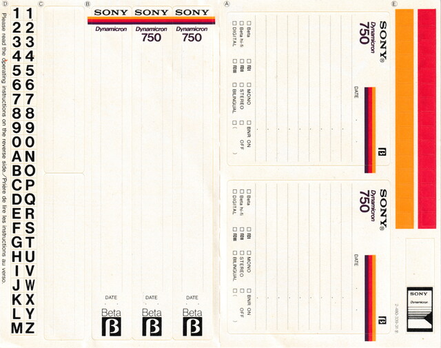 betamax front l750 north_america ntsc scan sony sticker // 4371x3449 // 8.8MB
