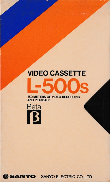 betamax case front japan l500 ntsc sanyo scan tape // 2244x3699 // 2.5MB
