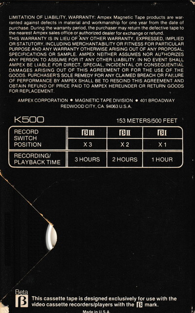 ampex betamax case k500 l500 north_america ntsc rear scan tape // 2266x3634 // 6.6MB