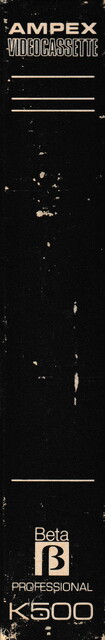 ampex betamax case k500 l500 north_america ntsc scan spine tape // 599x3644 // 1.5MB