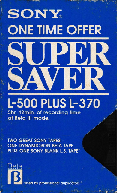 betamax case front l370 north_america ntsc scan sony tape // 2267x3720 // 7.2MB