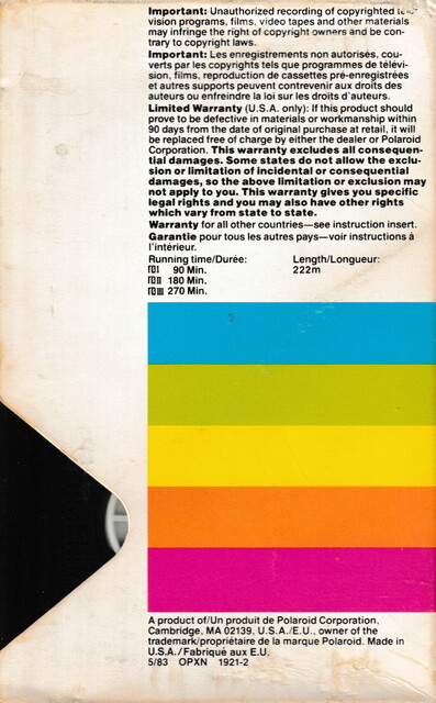 1983 betamax case north_america ntsc polaroid rear scan tape // 2251x3633 // 4.7MB