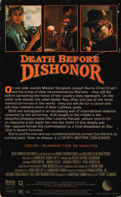 1986 betamax case commercial death_before_dishonor north_america ntsc scan tape // 2257x3676 // 6.8MB