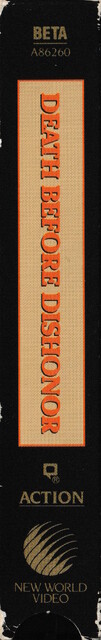 1986 betamax case commercial death_before_dishonor north_america ntsc scan tape // 579x3683 // 1.9MB