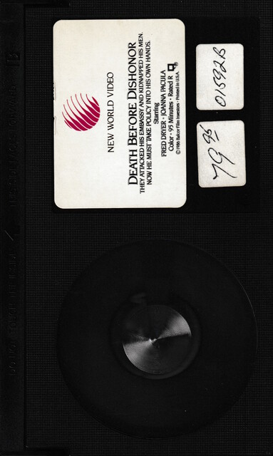 1986 cassette commercial death_before_dishonor north_america ntsc scan tape // 2173x3632 // 3.3MB