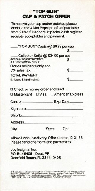 1986 advertisement pepsi top_gun // 2094x4186 // 5.1MB