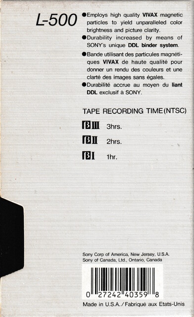 betamax case l500 north_america ntsc rear scan sony tape // 2264x3698 // 5.7MB