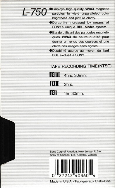betamax case l750 north_america ntsc rear scan sony tape // 2263x3689 // 6.3MB
