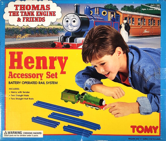 1997 bor_henry_accessory_set box front henry north_america packaging thomas_battery_operated_railway thomas_the_tank_engine tomy // 2012x1713 // 1.9MB