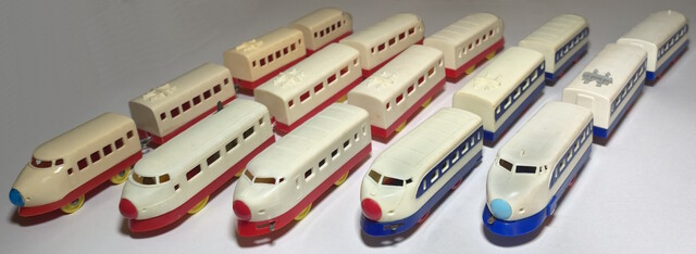 0_series_shinkansen japan old_power p_new_hikari_(1976) p_plastic_dream_super_express p_super_express_hikari_(1967) p_super_express_hikari_(1970) p_super_express_hikari_(1972) plarail power_car tomy toy train // 6845x2501 // 3.1MB
