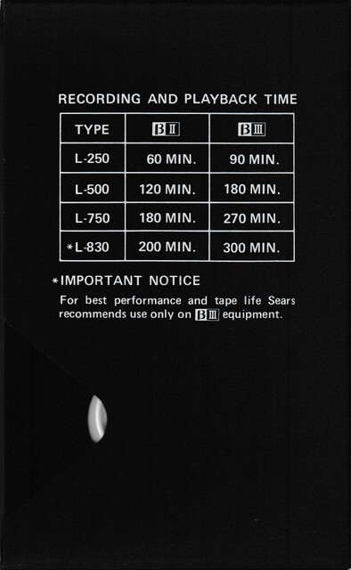 betamax l250 north_america ntsc scan sears tape // 2305x3742 // 4.5MB