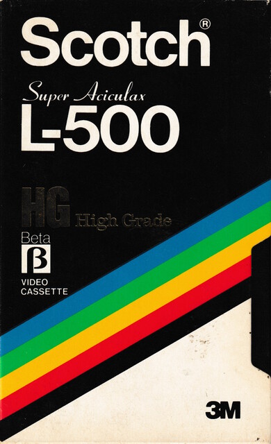 betamax case front hg japan l500 ntsc scan scotch tape // 2257x3705 // 3.7MB