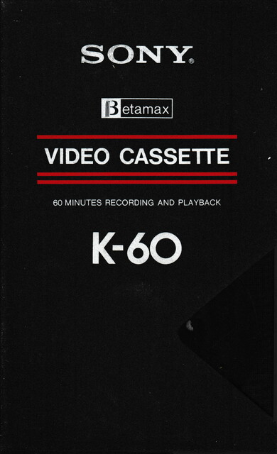 betamax case front k60 north_america ntsc scan sony tape // 2288x3753 // 5.0MB