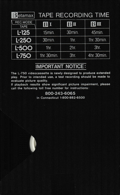betamax case l750 north_america ntsc rear scan sony tape // 2284x3691 // 6.2MB
