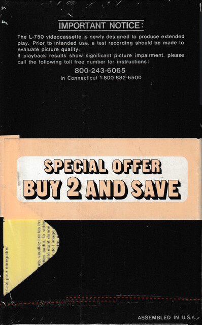 betamax case l750 north_america ntsc rear scan sealed sony tape // 2288x3682 // 3.8MB