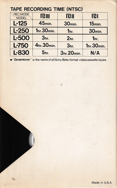 betamax case l250 north_america ntsc rear scan sony tape // 2264x3636 // 3.3MB