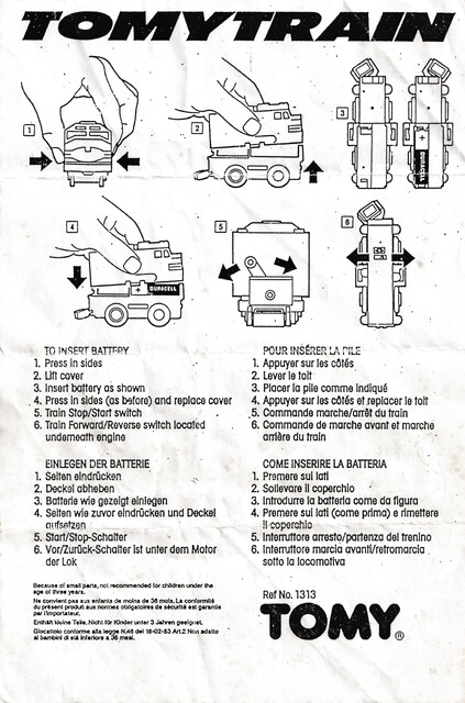 1988 1991 europe instructions scan tomy tomytrain // 3256x4923 // 6.0MB