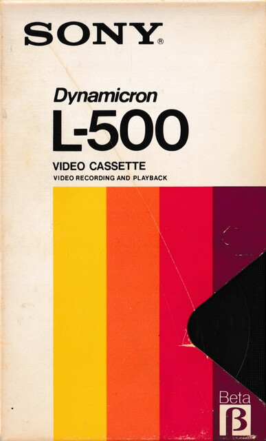 betamax case front l500 north_america ntsc scan sony tape // 2243x3713 // 5.1MB